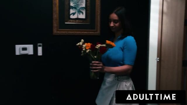 ADULT TIME - Lexi Luna Accidentally Fucks Stepdaughter Hailey Rose Without Her Glasses! FULL SCENE