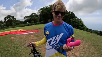Teen Squirting In Air During Paragliding And Fuck After That