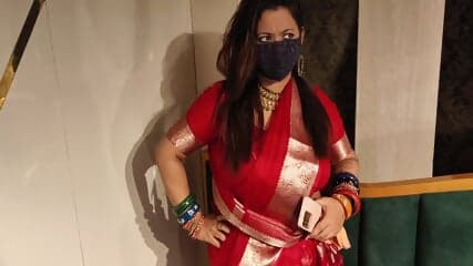 Indian Stepmom Caught Her Stepson Jerking With Her Panties And Fucked Her