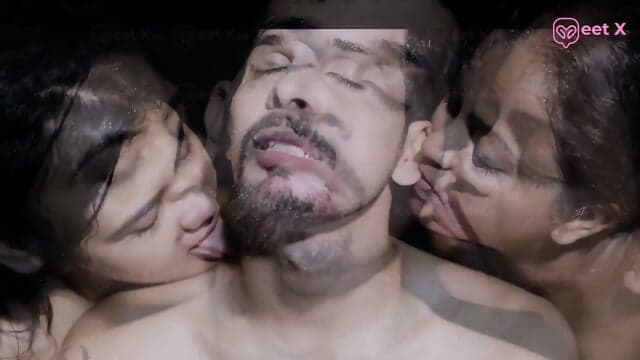Two Desi Milf Sensual Oil Therapy Fucking With Client
