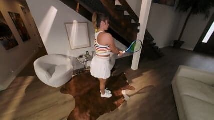 Busty Tennis PAWG POV Cock Bounce, Throat & Tit Fuck