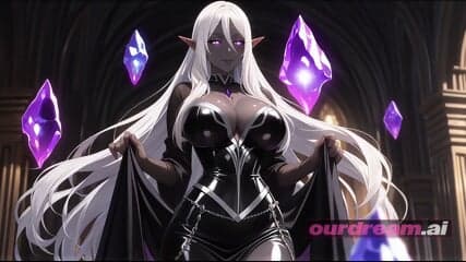 Ourdream Hentai | Naked Dark Elf Magic In The Ancient Rune Hall