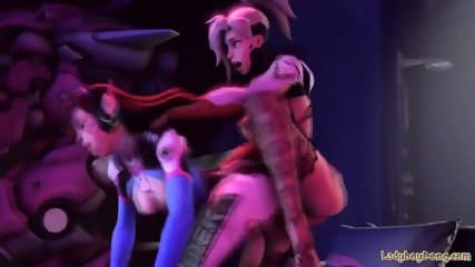 Blackjrxiii Mercy fucks Dva deleted scene from Game Night Futa on Futa Bang
