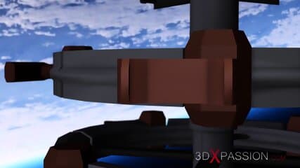 A Sexy Female Adroid Shemale Plays With A Young Blonde In The Space Station (Hentai Sex)