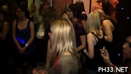 Hard core group sex in night club