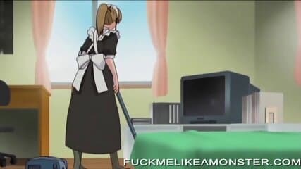 Anime maid masturbates and gets wet